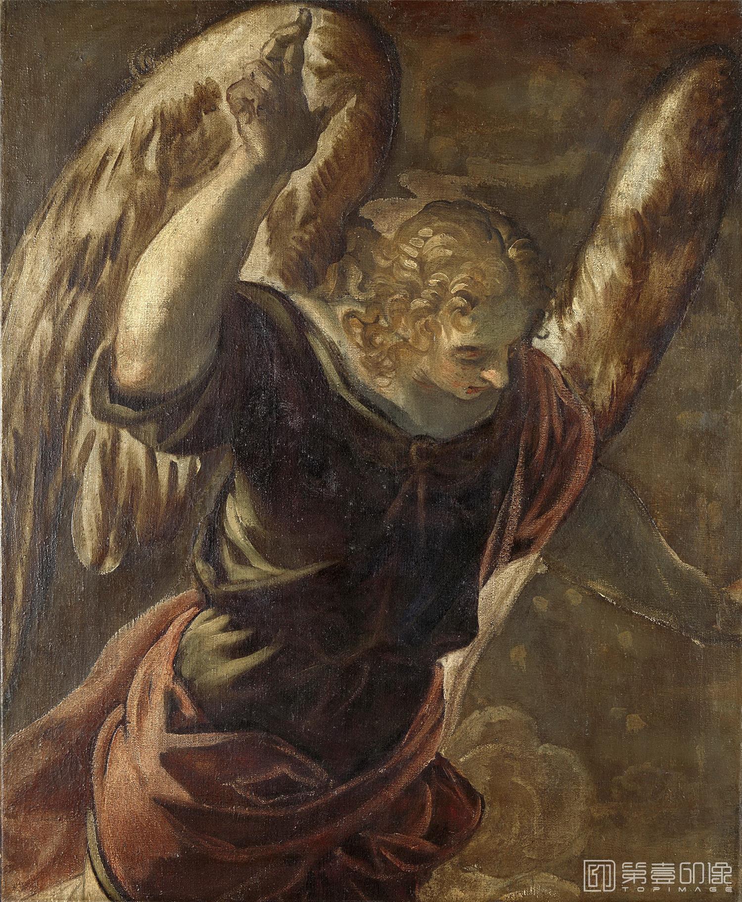 油画-荷兰阿姆斯特丹国家美术馆-Tintoretto Jacopo De verkondiging aan Maria; de engel 1560-1585